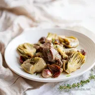 Coratella d'Agnello ai Carciofi per 4 Servi