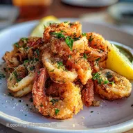 Frittura di Gamberi e Calamari Croccante per 4