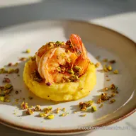 Gamberi Lardiati Patate Pistacchi: 4 Pers