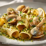 Paccheri del Golfo la ricetta con vongole pistacchio e limone