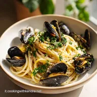 Pasta con Cozze e Crema di Limone: Cremosa per 4 Persone