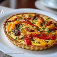 Torta Salata Peperoni Ricotta con Base Friabile