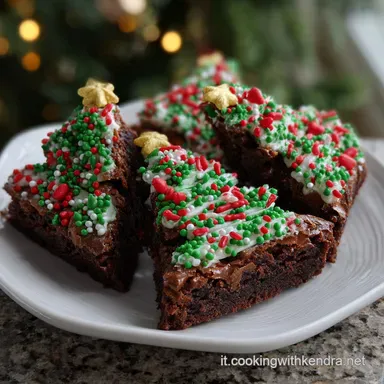 Christmas Tree Brownies Festive Fun for: Croccanti e Facili Scheda ricetta