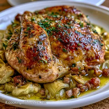 Faraona Ripiena Carciofi Salsiccia per 4 Scheda ricetta
