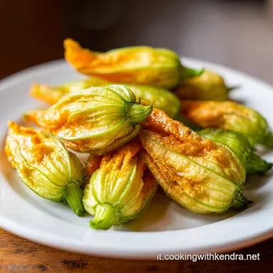 Fiori di Zucca in Pastella Ripieni per 4 Persone