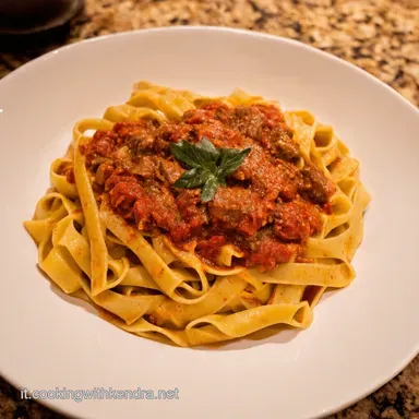 Pappardelle con Rag&ugrave; di Cinghiale Ricetta Toscana Autentica Scheda ricetta