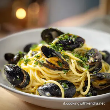 Pasta con Cozze e Crema di Limone: Cremosa per 4 Persone Scheda ricetta