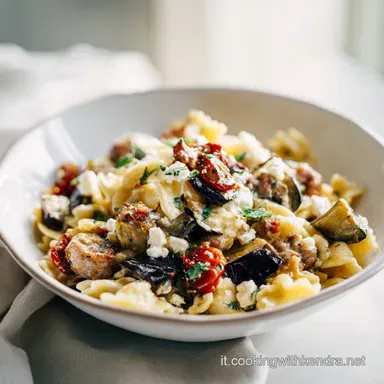 Pasta Melanzane Salsiccia Ricotta Salata per 4 Scheda ricetta
