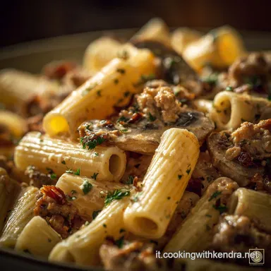 Pasta Salsiccia e Funghi: Il Rag&ugrave; Cremoso Facile Scheda ricetta