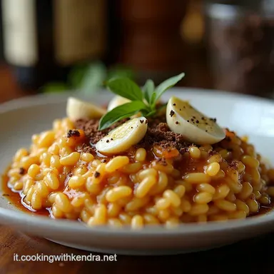 Risotto Pere Caramellate Gorgonzola Cacao Ricetta Cremosa Scheda ricetta