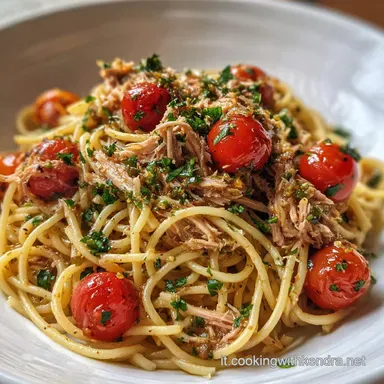 Spaghetti Tonno e Pomodorini per 4 Persone Scheda ricetta
