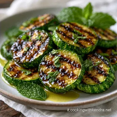 Zucchine Alla Griglia Con Menta per 4