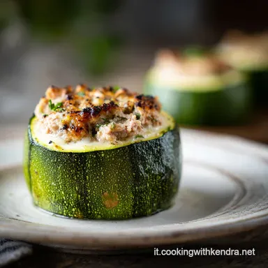 Zucchine Tonde Ripiene al Tonno per 4 Persone Scheda ricetta