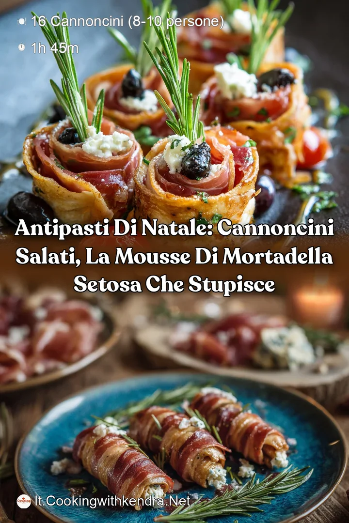 Antipasti di Natale: Cannoncini salati la mousse di Mortadella setosa che stupisce