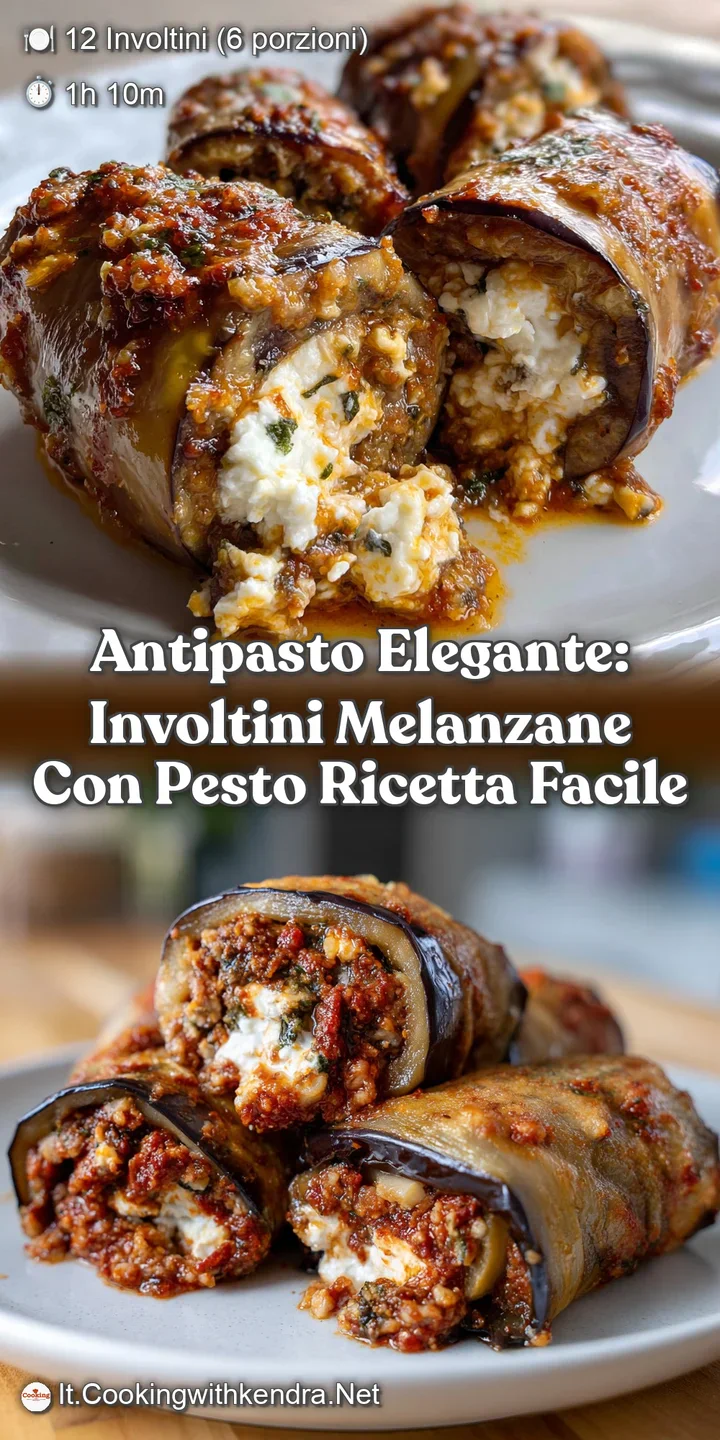 Antipasto Elegante: Involtini Melanzane con Pesto Ricetta Facile