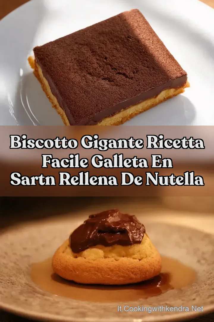 Biscotto Gigante Ricetta Facile Galleta en Sartn rellena de Nutella