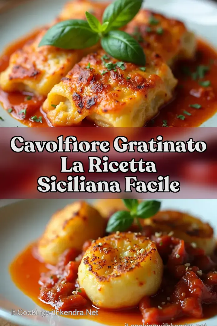 Cavolfiore Gratinato La Ricetta Siciliana Facile