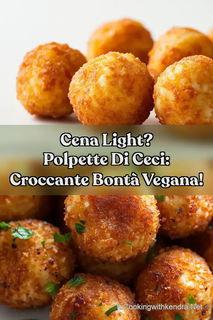 Cena Light? Polpette di Ceci: Croccante Bont&agrave; Vegana!
