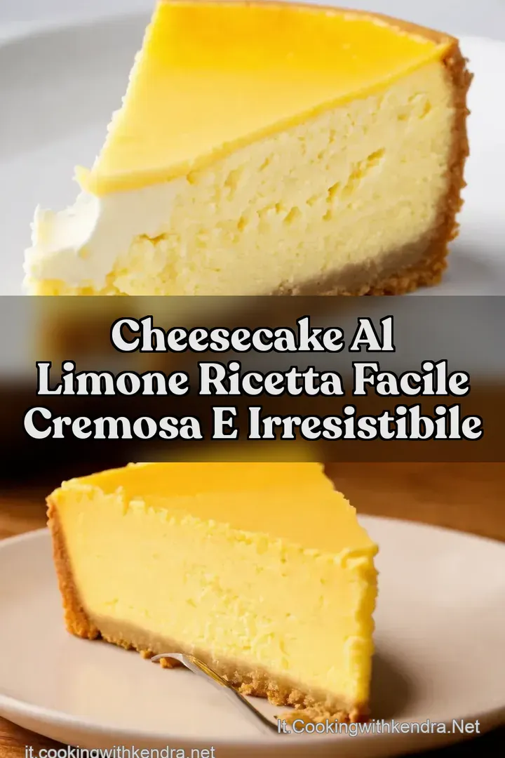 Cheesecake al Limone Ricetta Facile Cremosa e Irresistibile