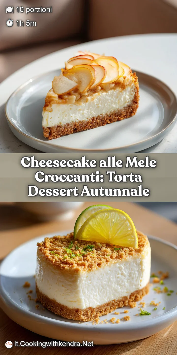 Buttery crumble topping and soft, sweet apples peek out from a luscious cream cheese filling in this mouthwatering cheesec...