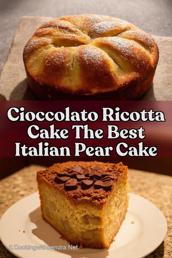 Cioccolato Ricotta Cake The Best Italian Pear Cake