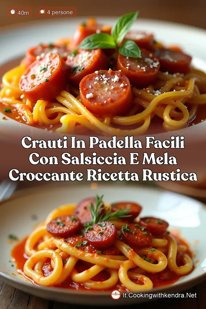 Crauti in Padella Facili con Salsiccia e Mela Croccante Ricetta Rustica
