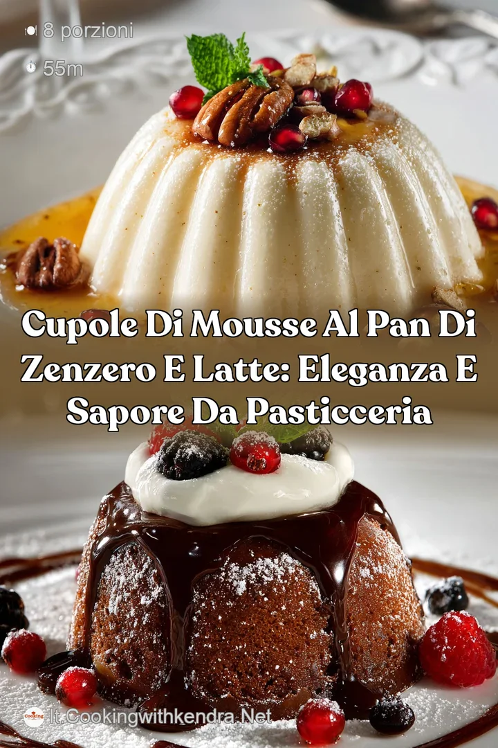 Cupole di Mousse al Pan di Zenzero e Latte: Eleganza e Sapore da Pasticceria