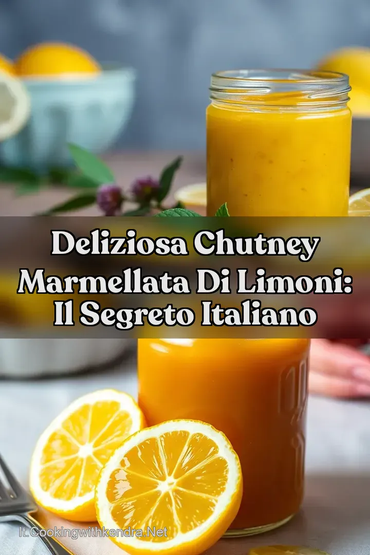Deliziosa Chutney Marmellata di Limoni: Il Segreto Italiano