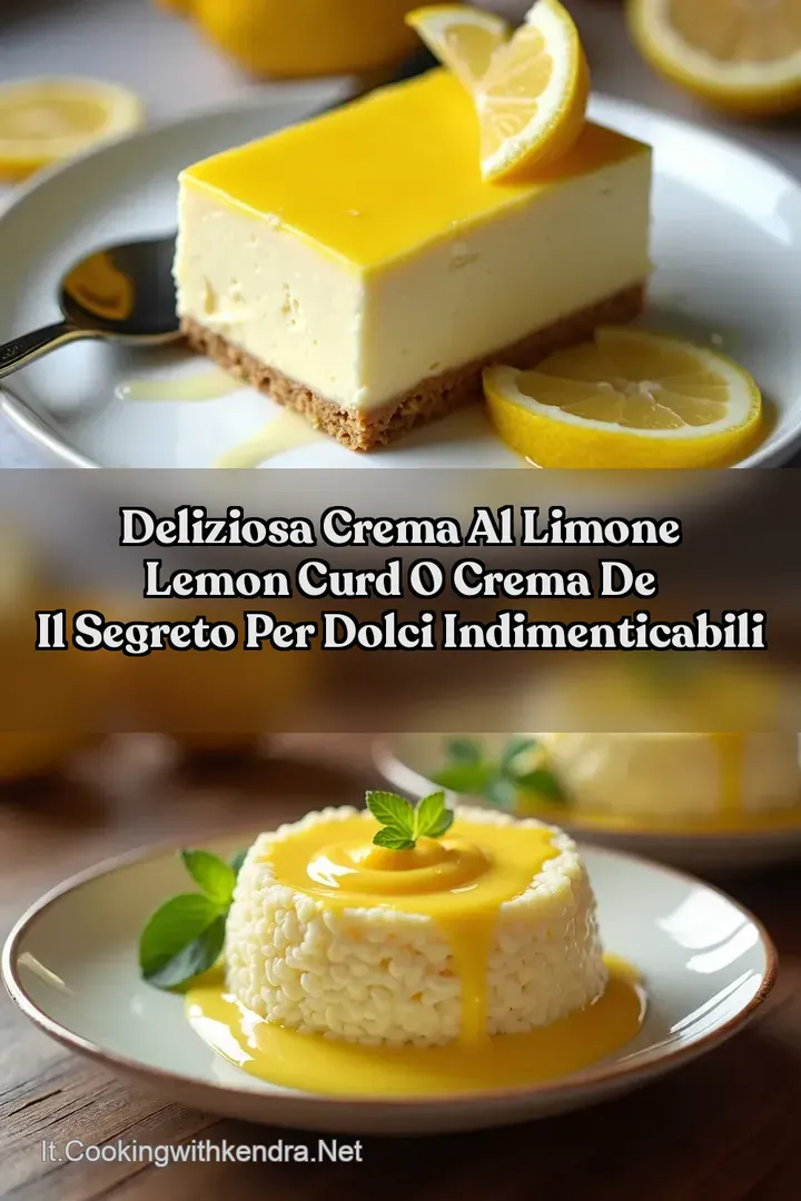 Deliziosa Crema al Limone Lemon Curd o Crema de Il Segreto per Dolci Indimenticabili