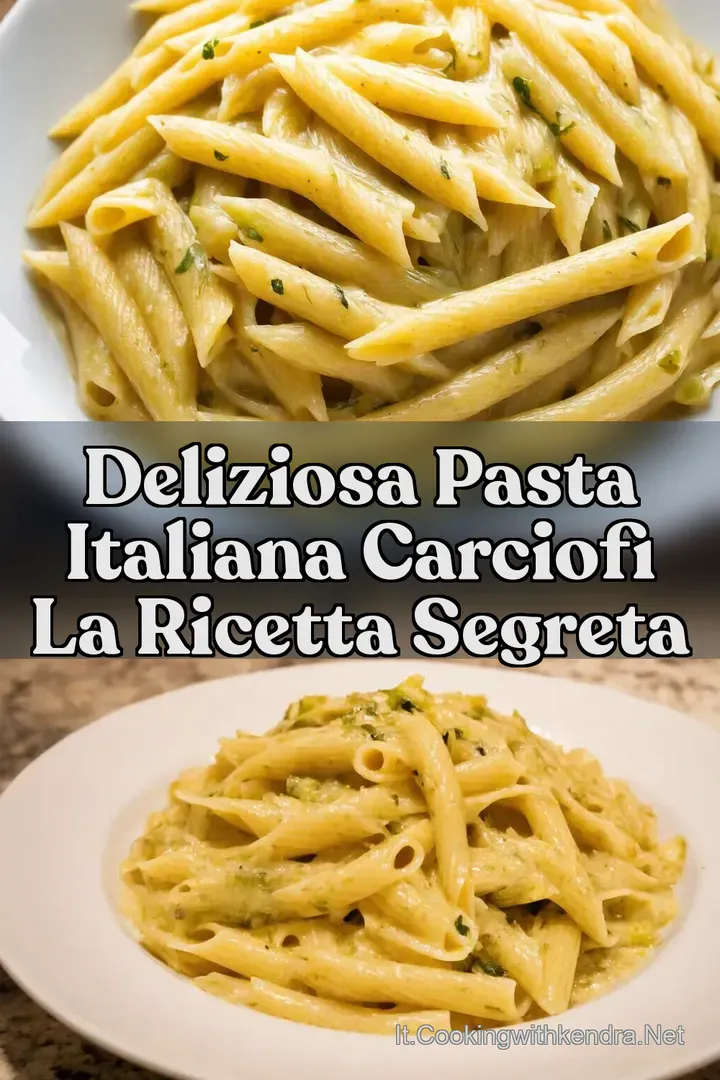 Deliziosa Pasta Italiana Carciofi La Ricetta Segreta
