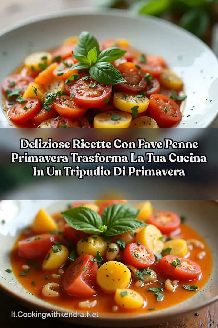 Deliziose Ricette con Fave Penne Primavera Trasforma la tua cucina in un tripudio di primavera