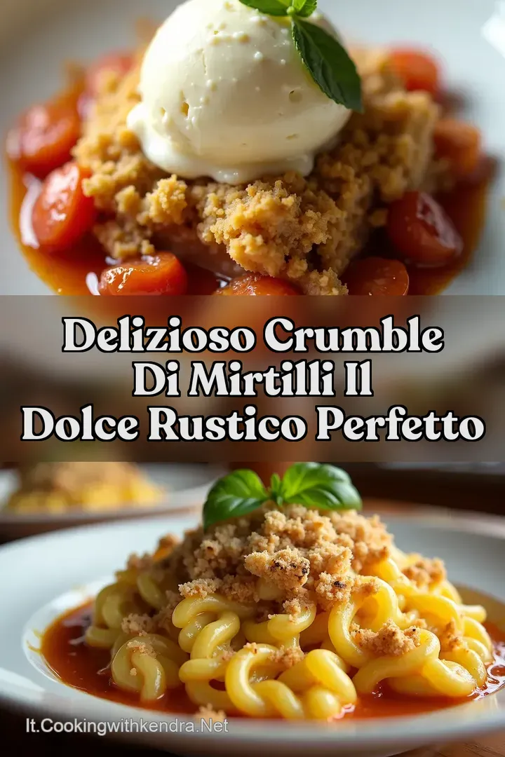 Delizioso Crumble di Mirtilli Il Dolce Rustico Perfetto