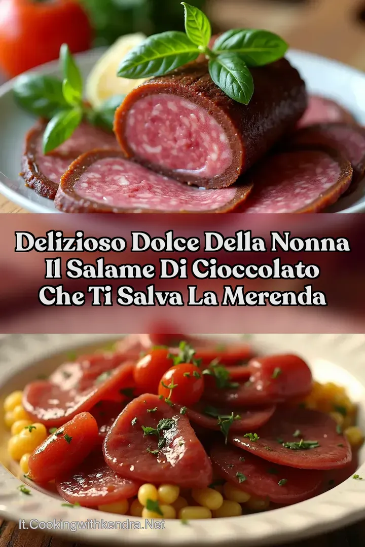 Delizioso Dolce della Nonna Il Salame di Cioccolato Che Ti Salva la Merenda