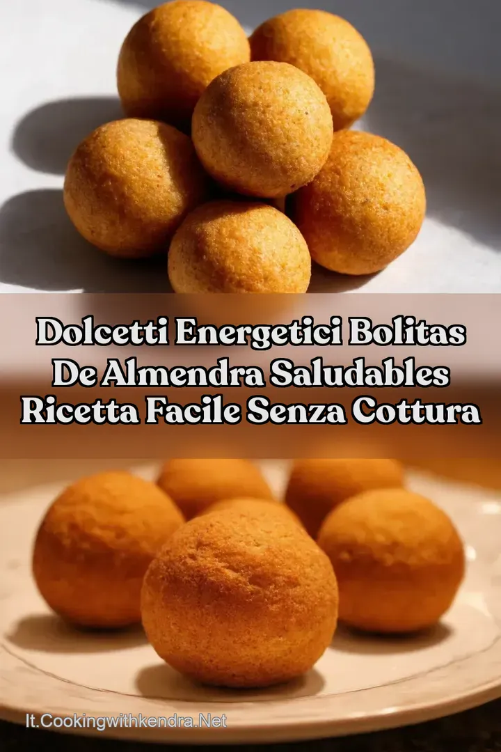 Dolcetti Energetici Bolitas de Almendra Saludables Ricetta Facile Senza Cottura