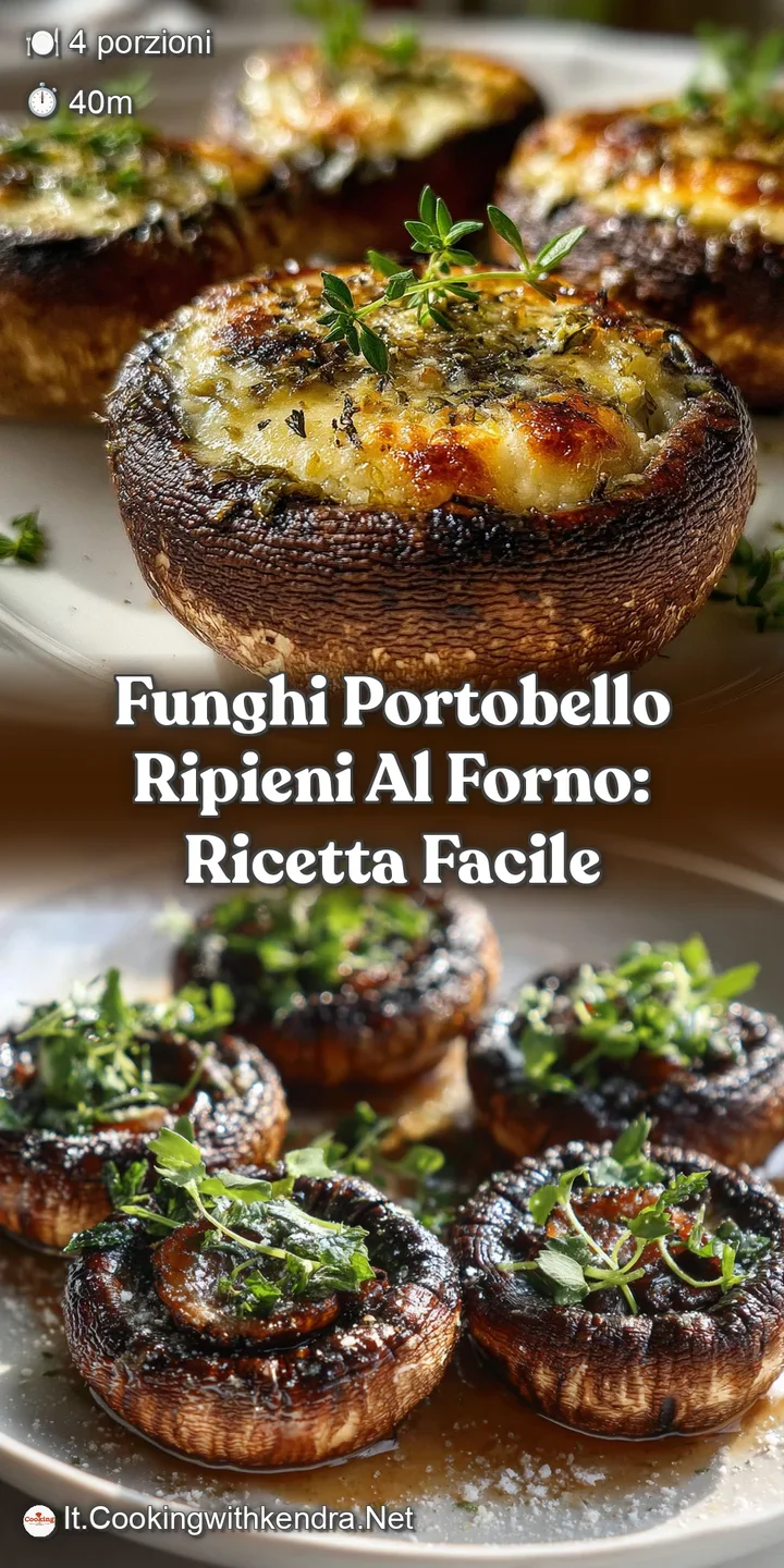 Close-up of a baked portobello, oozing melted cheese and savory filling, hints of steam rising to emphasize warmth.