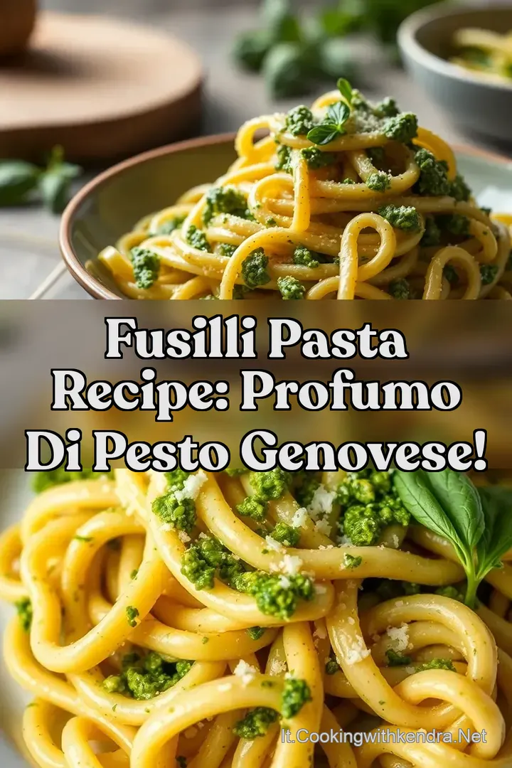 Fusilli Pasta Recipe: Profumo di Pesto Genovese!
