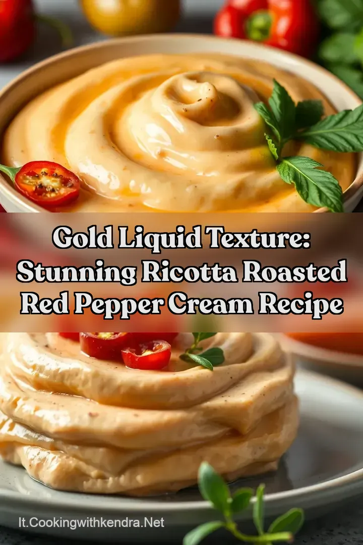 Gold Liquid Texture: Stunning Ricotta Roasted Red Pepper Cream Recipe
