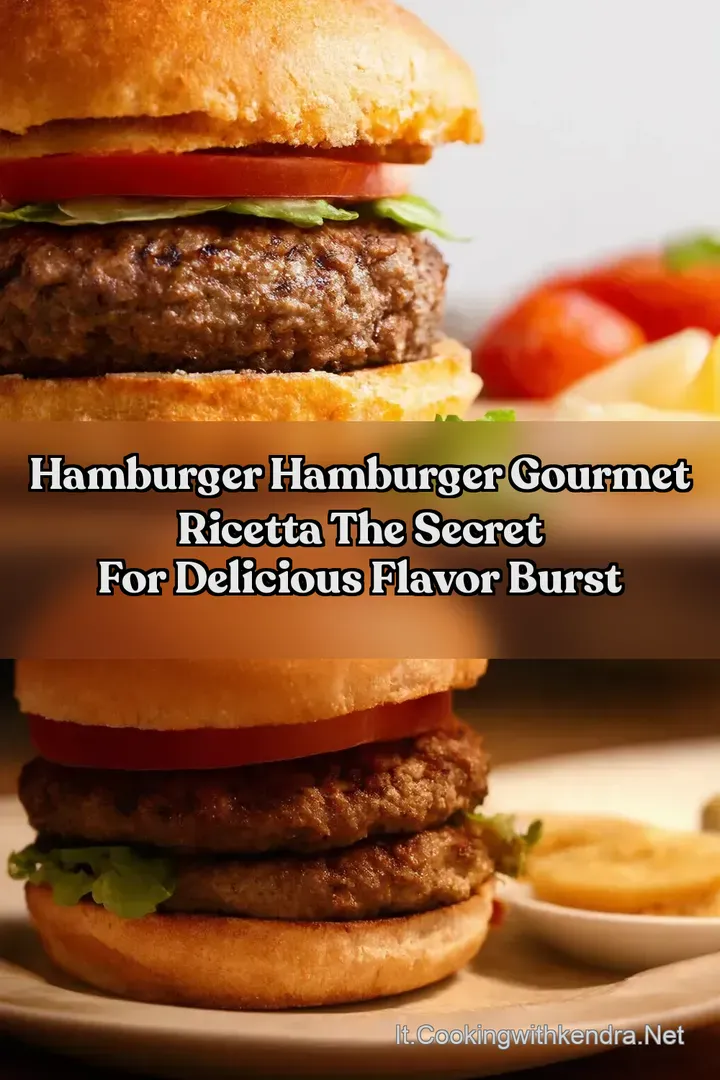 Hamburger Hamburger gourmet ricetta The Secret for Delicious Flavor Burst