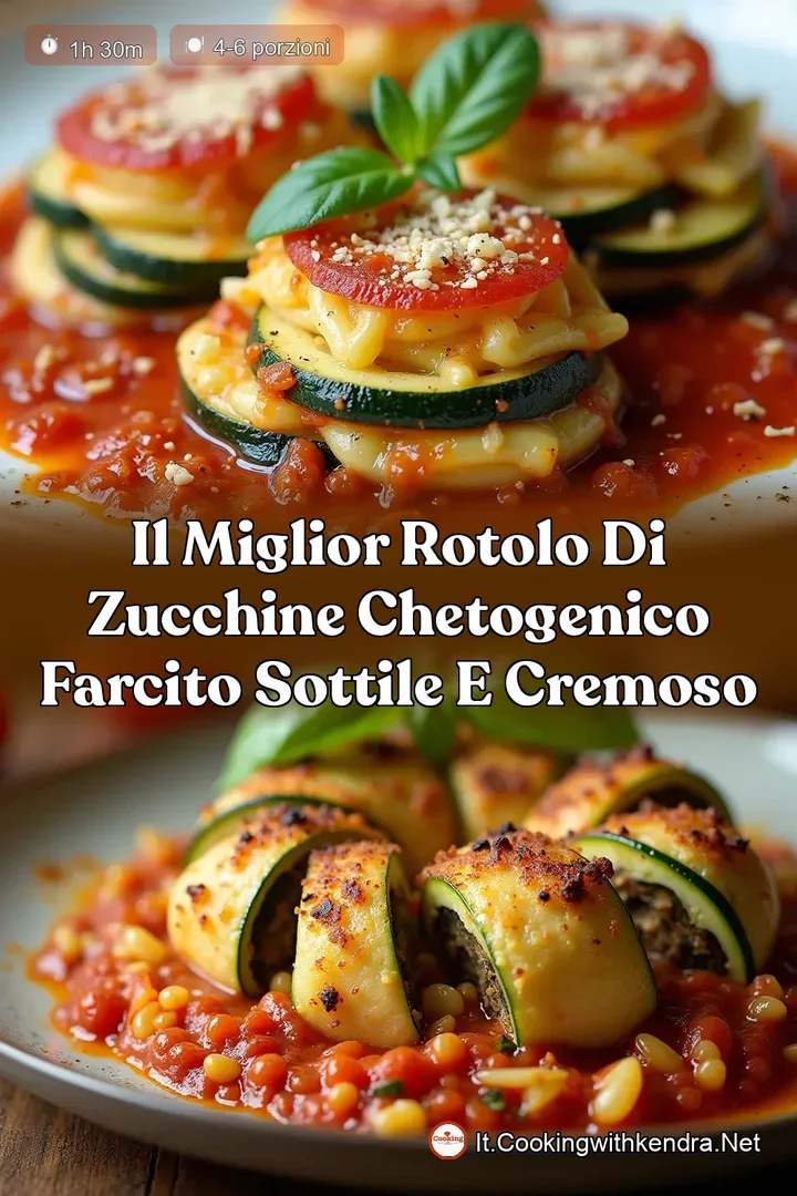 Il Miglior Rotolo di Zucchine Chetogenico Farcito Sottile e Cremoso