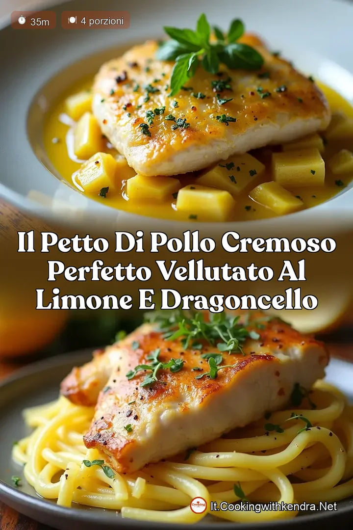 Il Petto di Pollo Cremoso Perfetto Vellutato al Limone e Dragoncello
