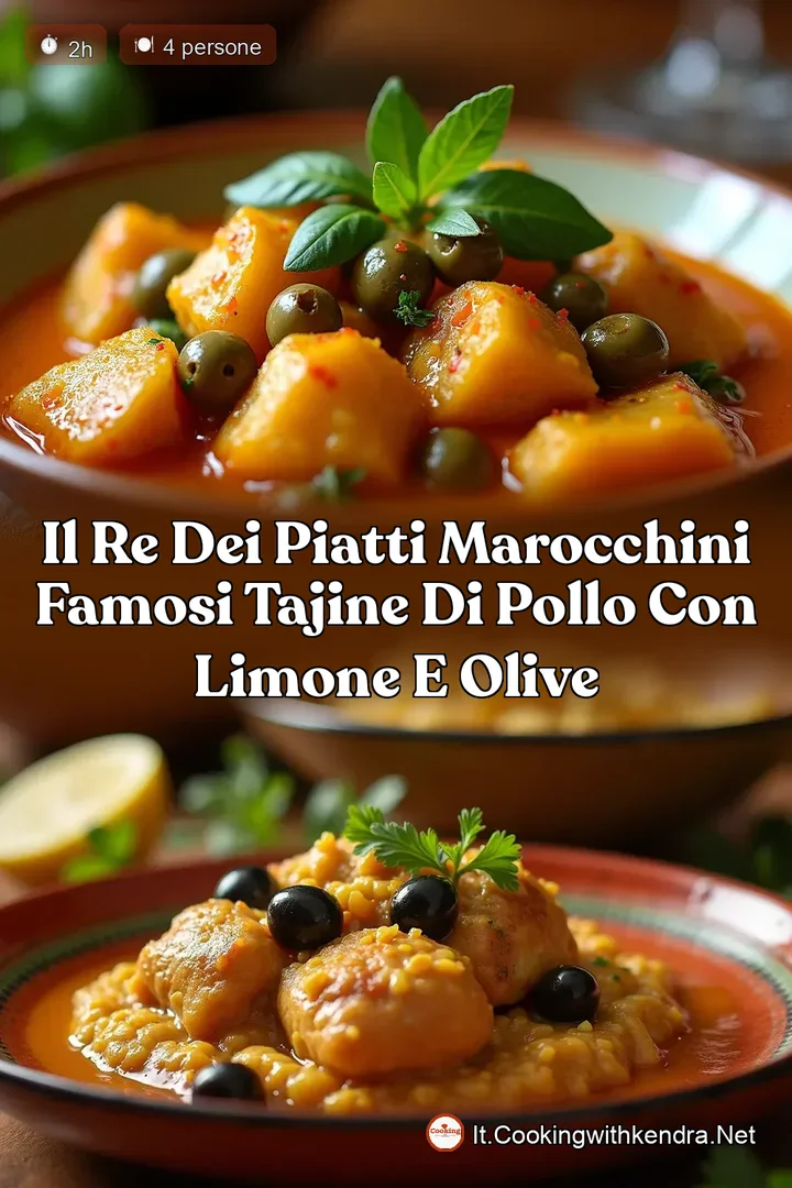 Il Re dei Piatti Marocchini Famosi Tajine di Pollo con Limone e Olive