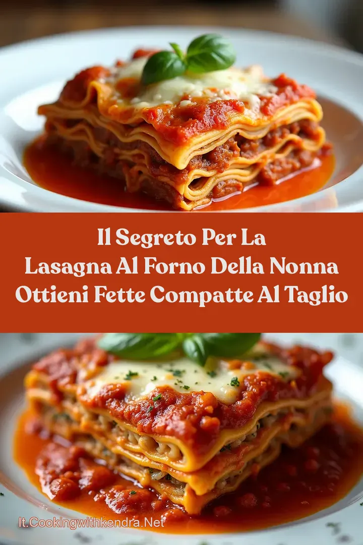 Il Segreto per la Lasagna al Forno della Nonna Ottieni Fette Compatte al Taglio