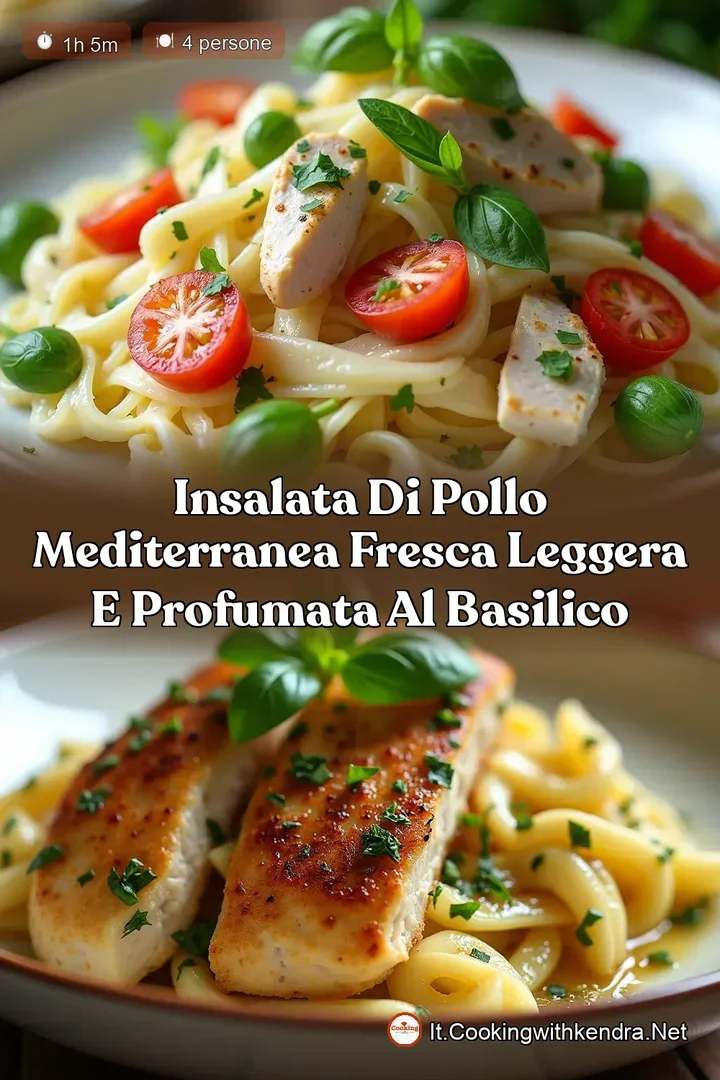 Insalata di Pollo Mediterranea Fresca Leggera e Profumata al Basilico