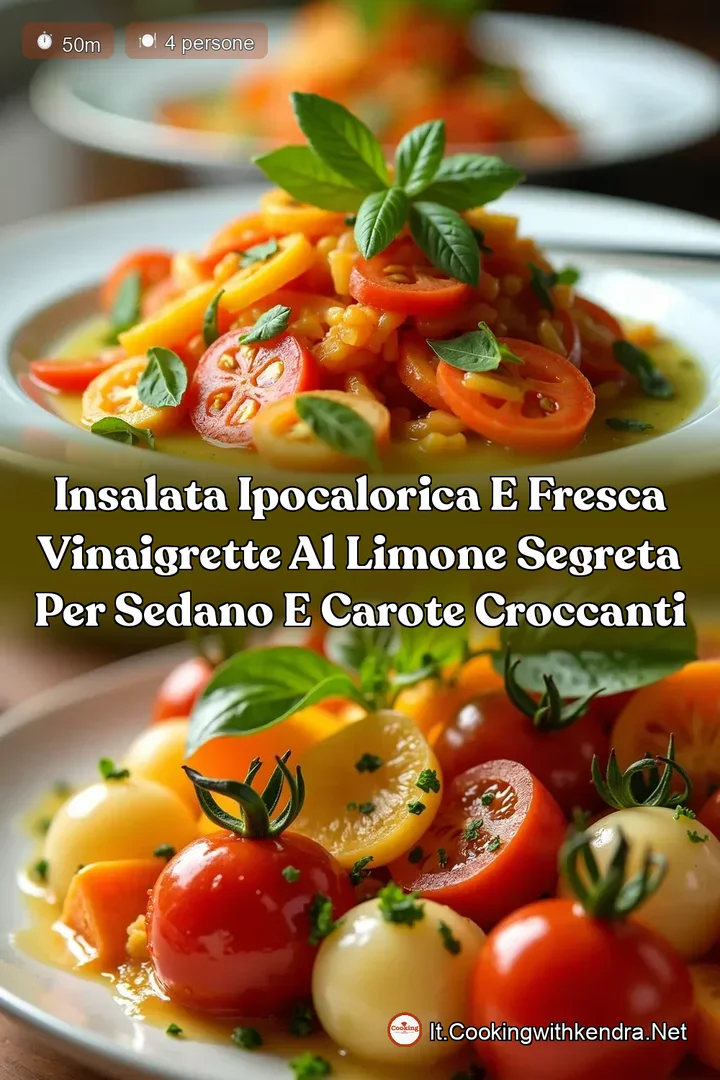 Insalata Ipocalorica e Fresca Vinaigrette al Limone Segreta per Sedano e Carote Croccanti