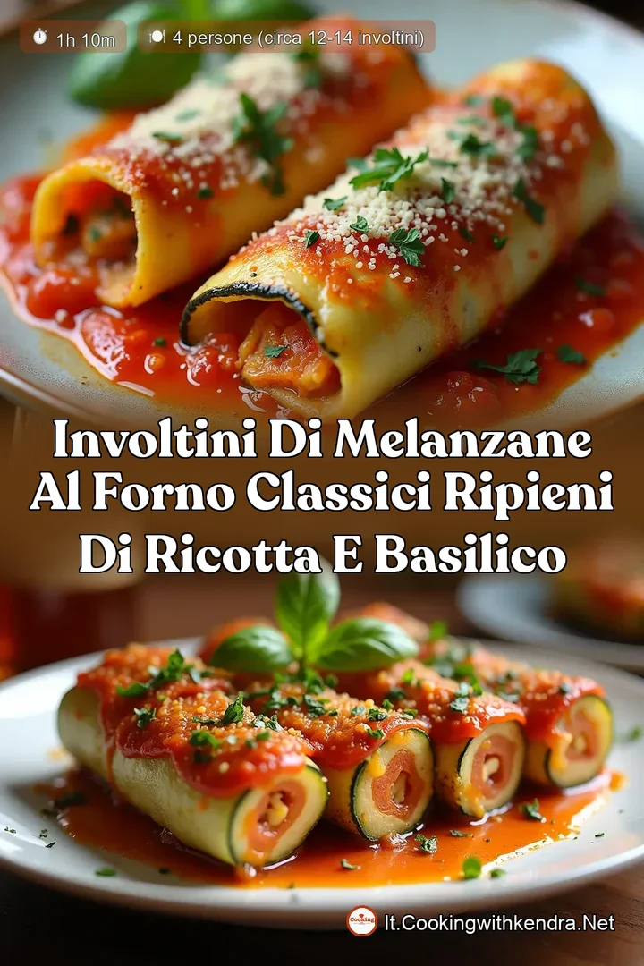 Involtini di Melanzane al Forno Classici Ripieni di Ricotta e Basilico