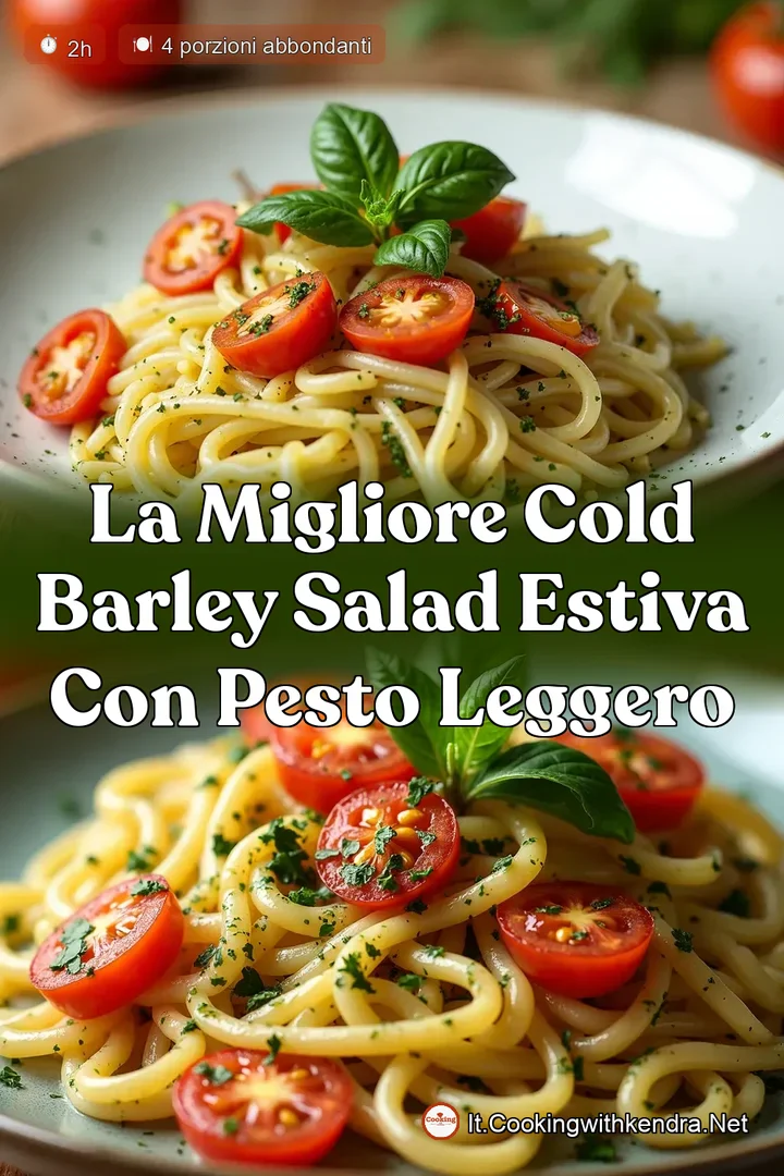 La Migliore Cold Barley Salad Estiva con Pesto Leggero