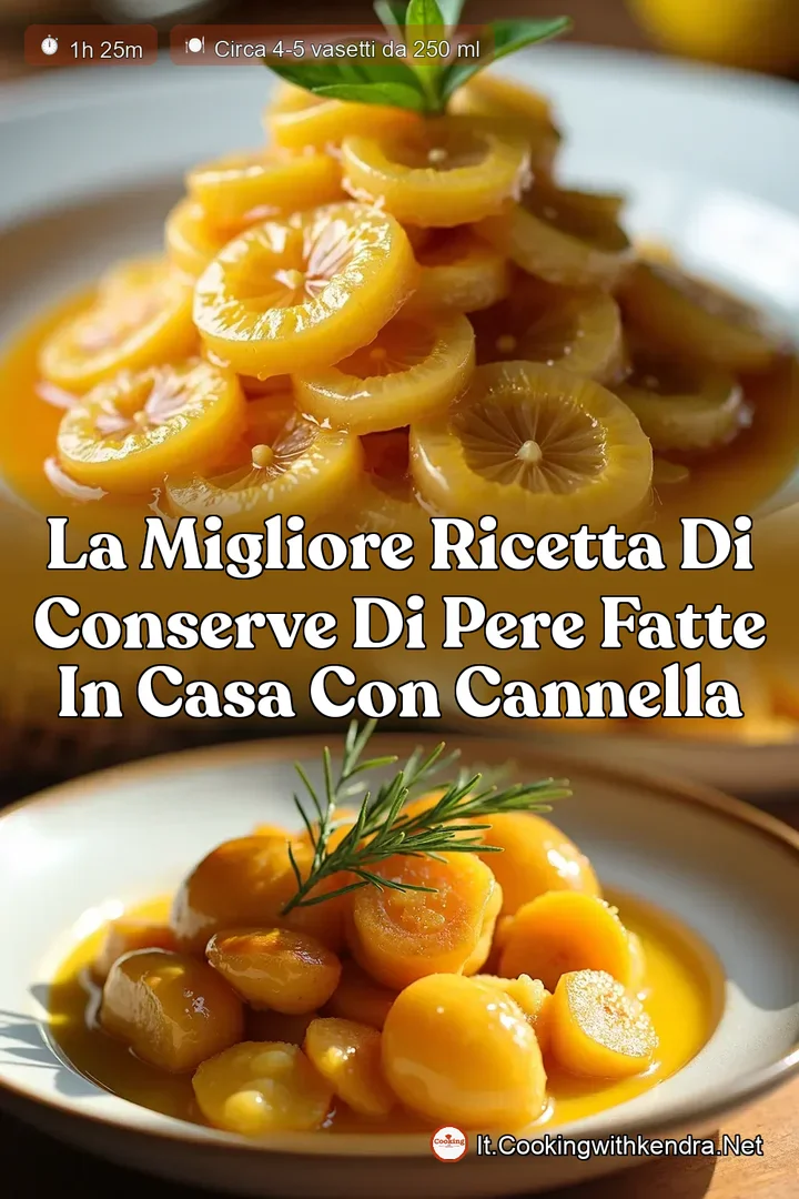 La Migliore Ricetta di Conserve di Pere Fatte in Casa con Cannella