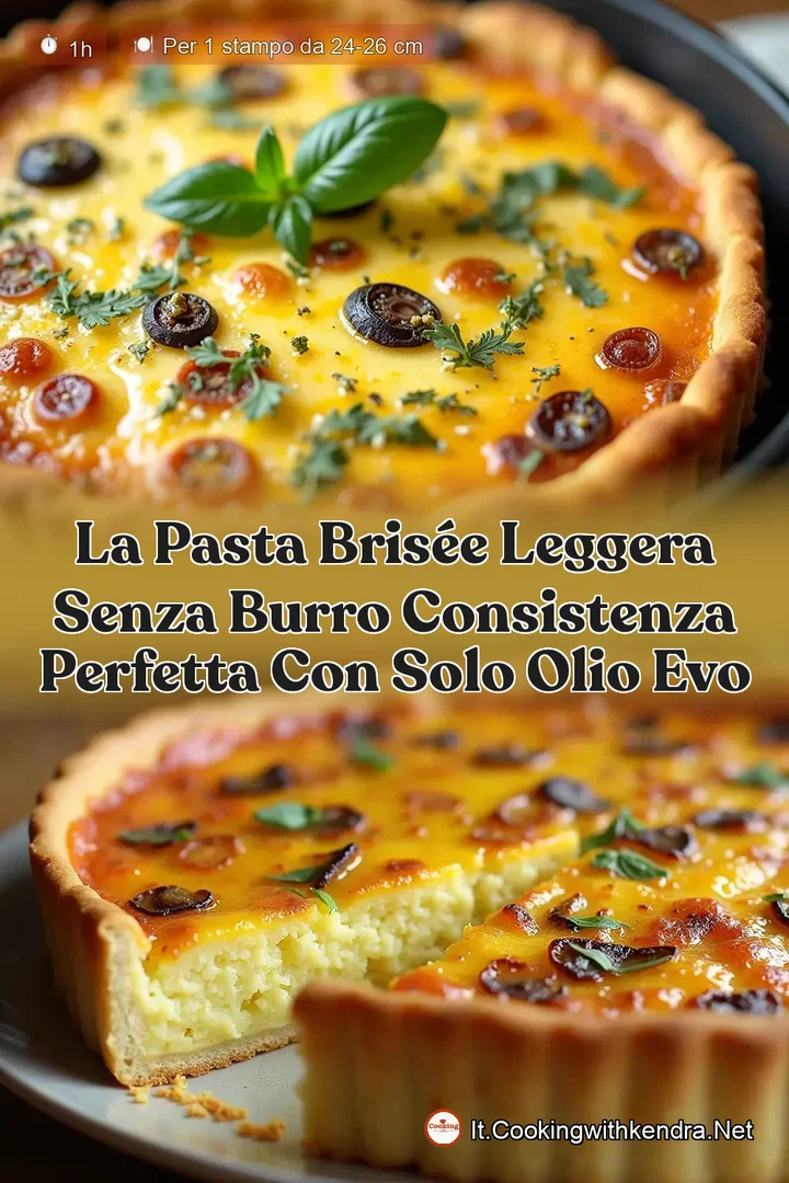 La Pasta Bris&eacute;e Leggera Senza Burro Consistenza Perfetta con Solo Olio EVO