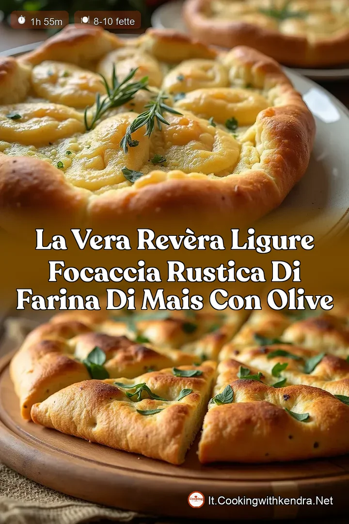 La Vera Rev&egrave;ra Ligure Focaccia Rustica di Farina di Mais con Olive