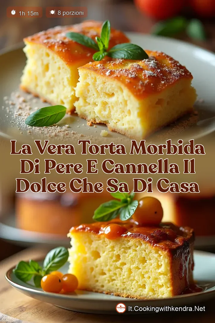 La Vera Torta Morbida di Pere e Cannella Il Dolce che Sa di Casa